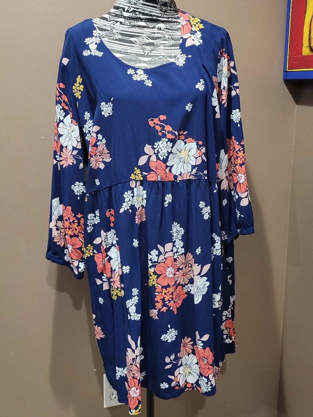 Old Navy Floral Long Sleeve Midi Dress